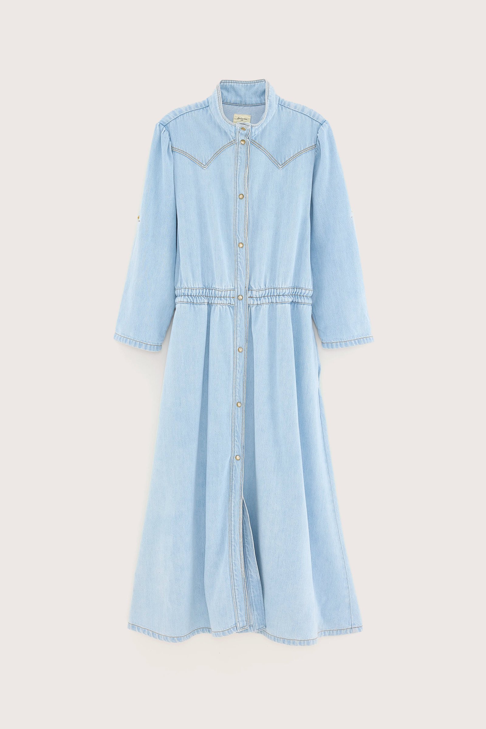 Pakita denim midi dress (251 / W / LT BLUE BLEACH) - Image 8