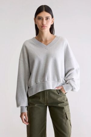 Varola v-neck sweatshirt (252 / W / H. GREY)