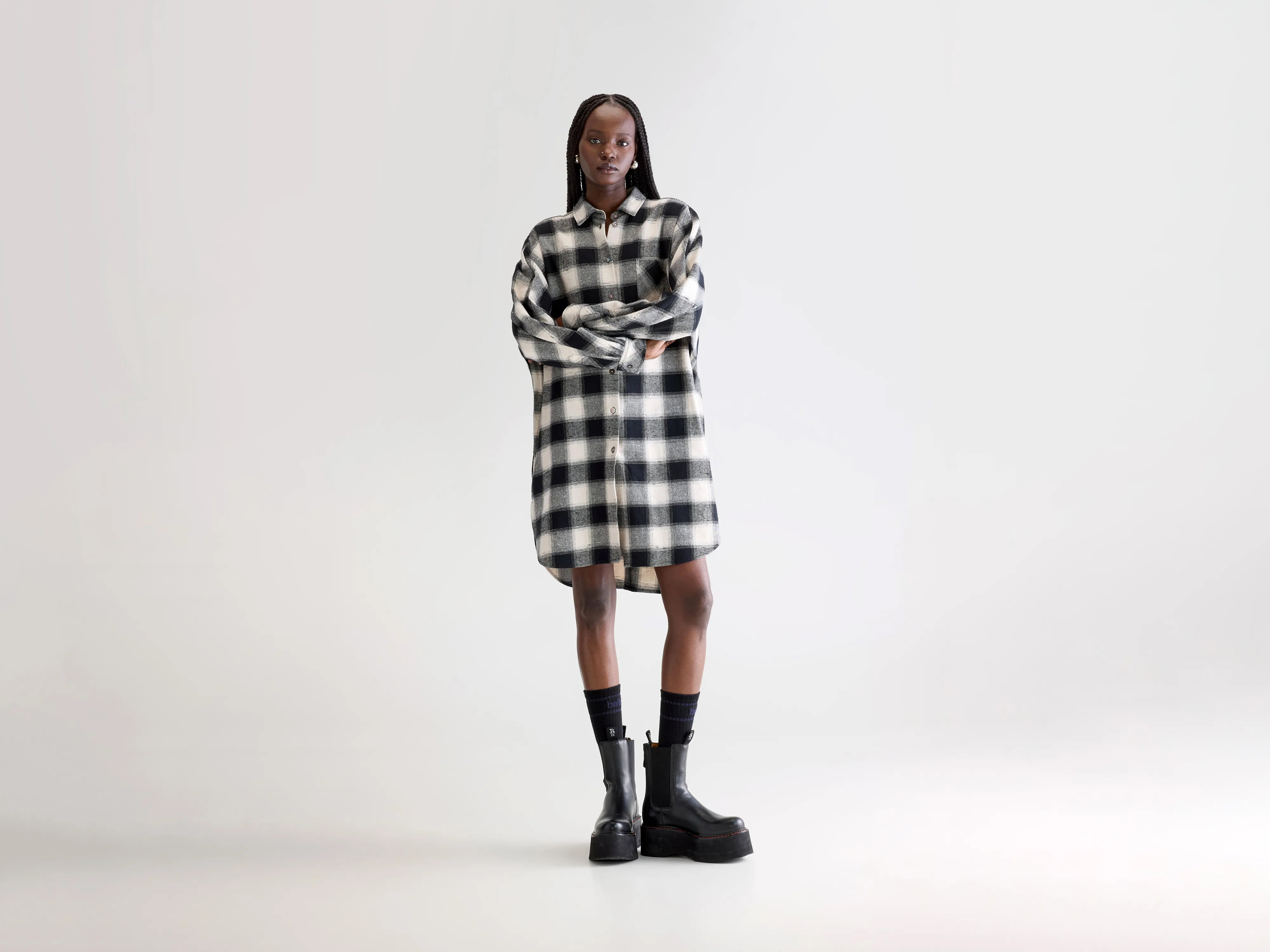 Janet shirt dress (252 / W / CHECK A)