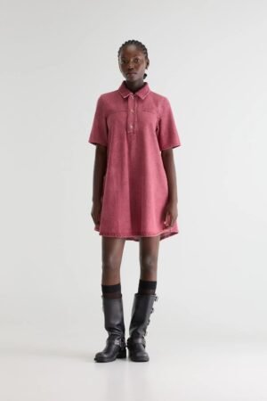 Paprika denim dress (252 / W / WINE STONE)