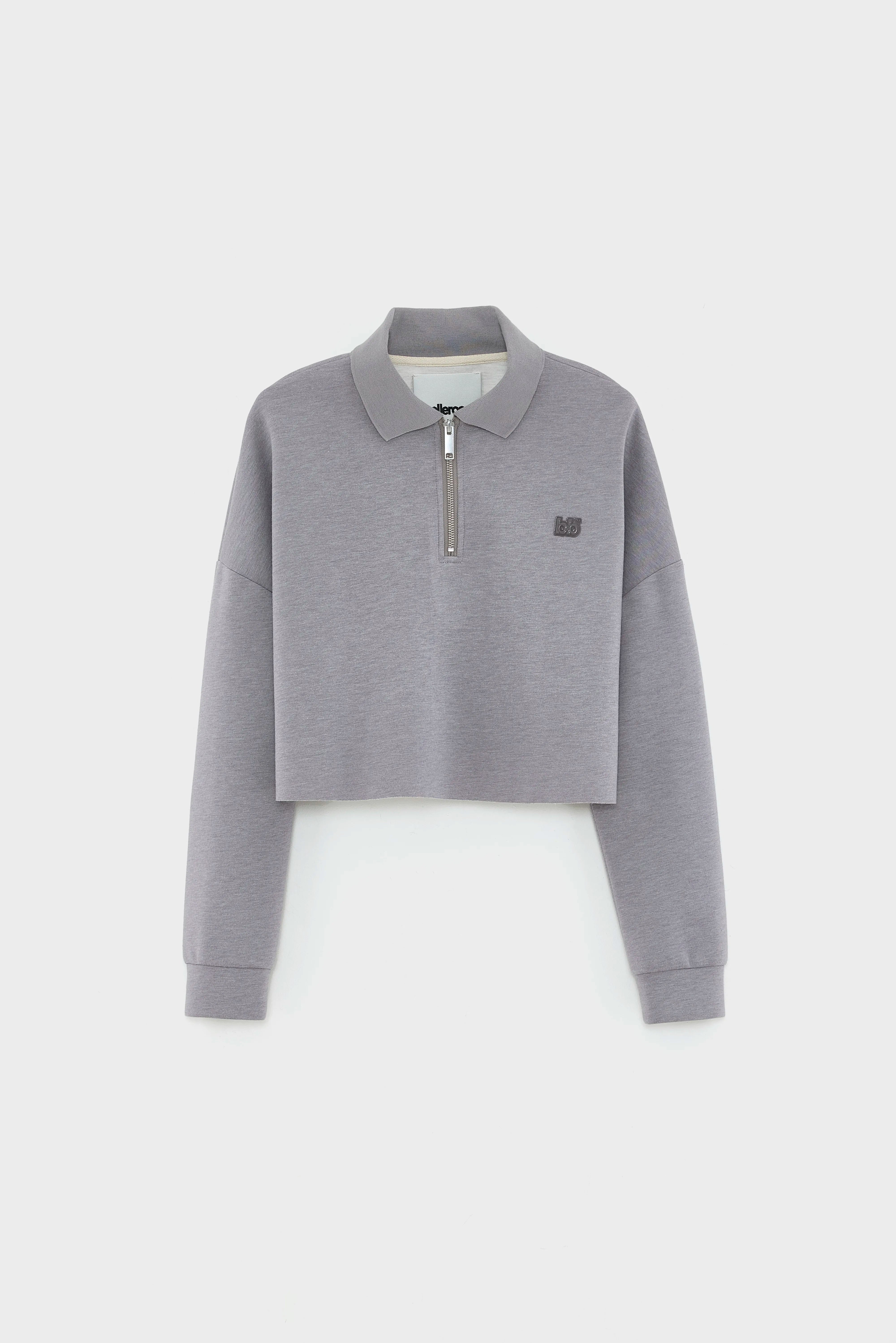 Julo cropped zip polo (252 / W / H. GREY) - Image 7